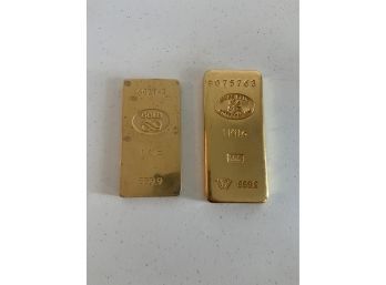 Faux Gold Bar Paper Weights