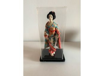 Japanese Doll In Traditional Dress W/Case