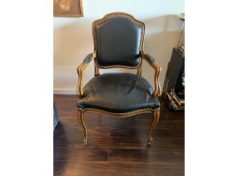 Louie Inspired Leather Arm Chair #2