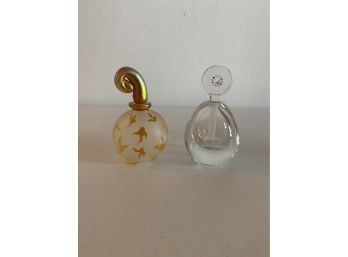 CORREIA ART GLASS Star Perfume Bottle Limited Edition With PH37 Candy Circle Top Perfume Bottle