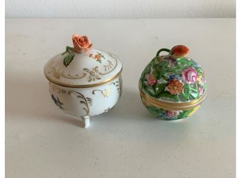 (2) Herend Hungary Trinket Boxes