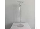 A Pair Of Glass Candle Pedestals