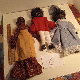 3 Ethnic Americana Dolls