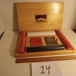 Wooden Marlboro Card And Chip Set