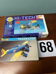 Lot Of 2 1/72 Plastic Model Airplane Kits