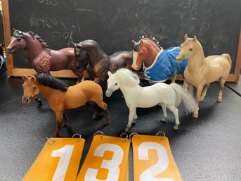 Lot Of 6 Large Toy Horses