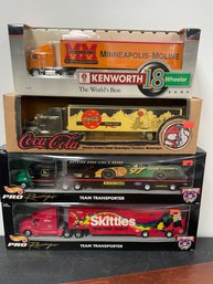Lot Of 4 Diecast Tractor Trailers