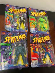 Toy Biz Lot Of 4 Spiderman Animated Series Action Figures