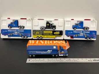 Lot Of 4 Diecast Tractor Trailer WINROSS PEACHTREE