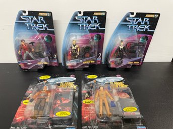 Lot Of 5 Star Trek Action Figures - Borg Queen, Seven Of Nine
