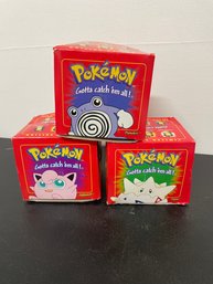 3 Pokemon Limited Edition 23k Gold Cards In Box