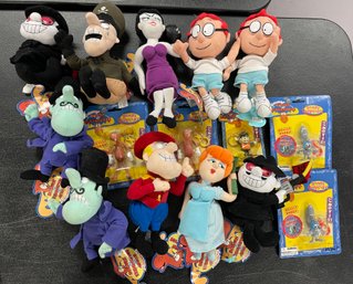 Rocky, Bullwinkle And Friends Plush And Bendy Keychains