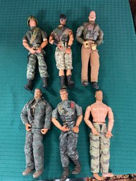 Lot Of 6 Army Soldier Action Figs 12'