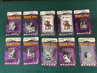 10 Reaper WARLORD Cast White Metal RPG Figs
