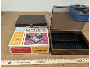 Lafayette Tape Recorder And Cassette Storage