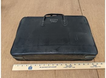 Vintage SONY Portable Tape Recorder And Speaker System In Case