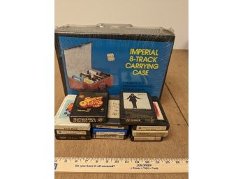 Brand New Imperial 8-track Carry Case With Tapes