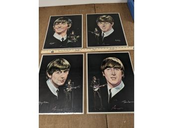 Set Of 4 1964 SELTEAB Beatles Volpe Prints