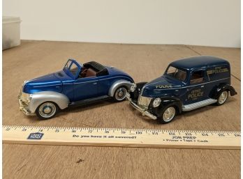 Lot Of 2 1:18 Scale Diecast Metal Banks