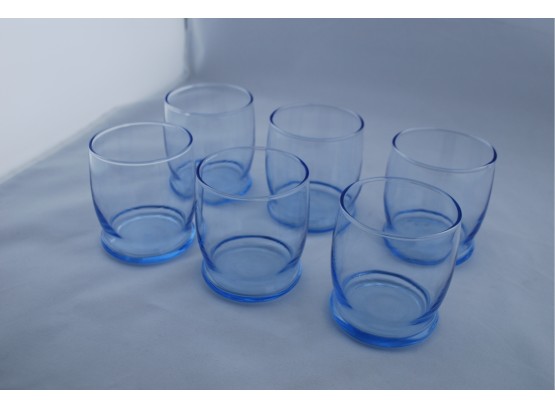 Blue Bevel Glassware