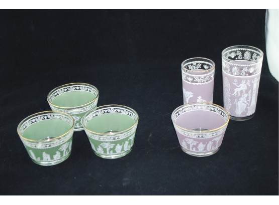 Jeannette Hellenic Bowls And Glasses