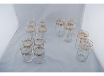 Butterfly Gold Corelle Coordinates Glasses (RARE)