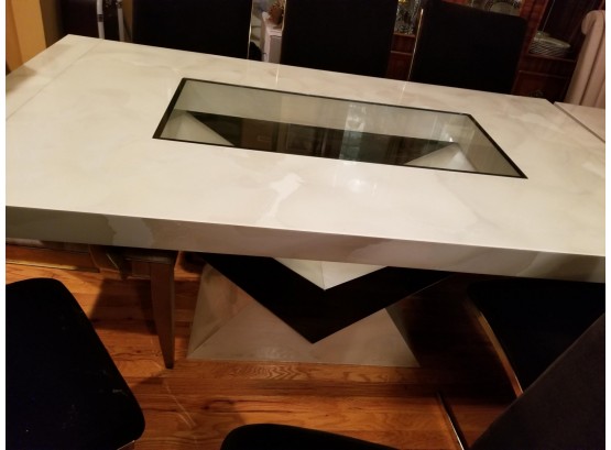 Modern Black And White Dining Table