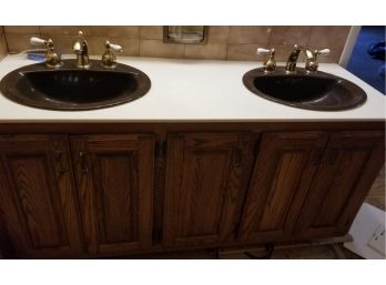 60' Bathroom Vanity With Double Sink