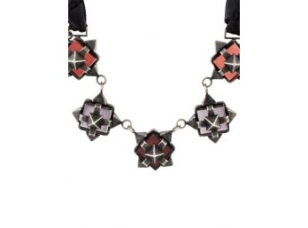 Burberry Prorsum Ribbon & Resin Collar Necklace ($450)