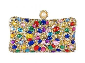 Colorful Evening Crystal Clutch