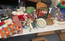 Huge Lot Of Christmas/ Holiday Decorations- Ornaments, Stuffed Animals, Village Items, And More