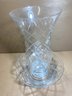Set Of 2 Glass Taper Candle Holders