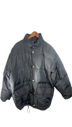 Men's Vintage Dash Classics Size Large Black Down Feather Zip Up Coat Jacket