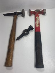 Lot Of 3 Auto Body Hammer Tools