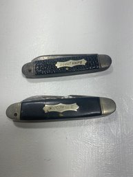 Set Of 2 Vintage Pocket Boy Scout Knives