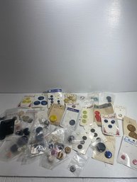 Lot Of Vintage  Sewing Button Notions