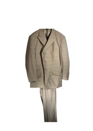 Mens Stacy Adams Super 100s Off White Two Piece Suit Size 42 R