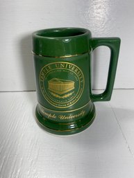 1980's Temple University Green Cup Stein