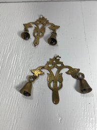 Set Of 2 Brass Bell Decorative Pieces