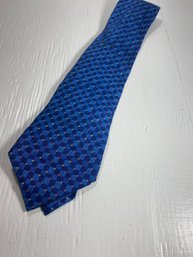Hermes All Silk Blue Polka Dot Men's Neck Tie