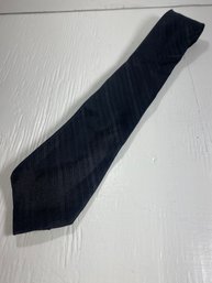Calvin Klein All Silk Black Striped Men's Neck Tie