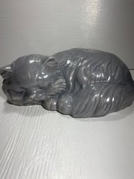 Grey Cat Decorative Statue Figure