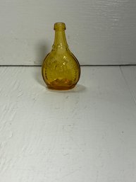 Jenny Lind W71 H Swedish Nightingale Yellow/ Amber Colored Bottle