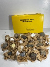 Set Of 18 Nevada Rocks And Minerals Kit With Case