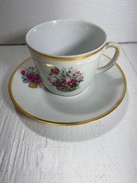Bareuther Waldsassen 261 Germany Floral Cup And Saucer