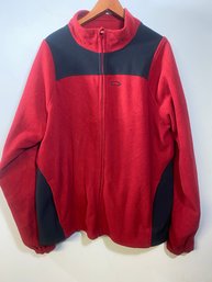 Men's Red Oakley Size XL Zip Up Jacket Coat