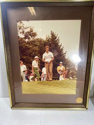 Original 1980's Photograph Of Steve Grogan In Wooden Frame
