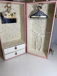 Vintage American Girl Doll Pink Closet Trunk Storage Case