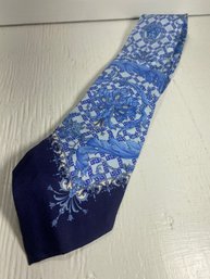 Versace Blue Pattern Neck Tie All Silk