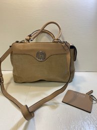Beige Guess Brand Purse Handbag With Coin Wallet